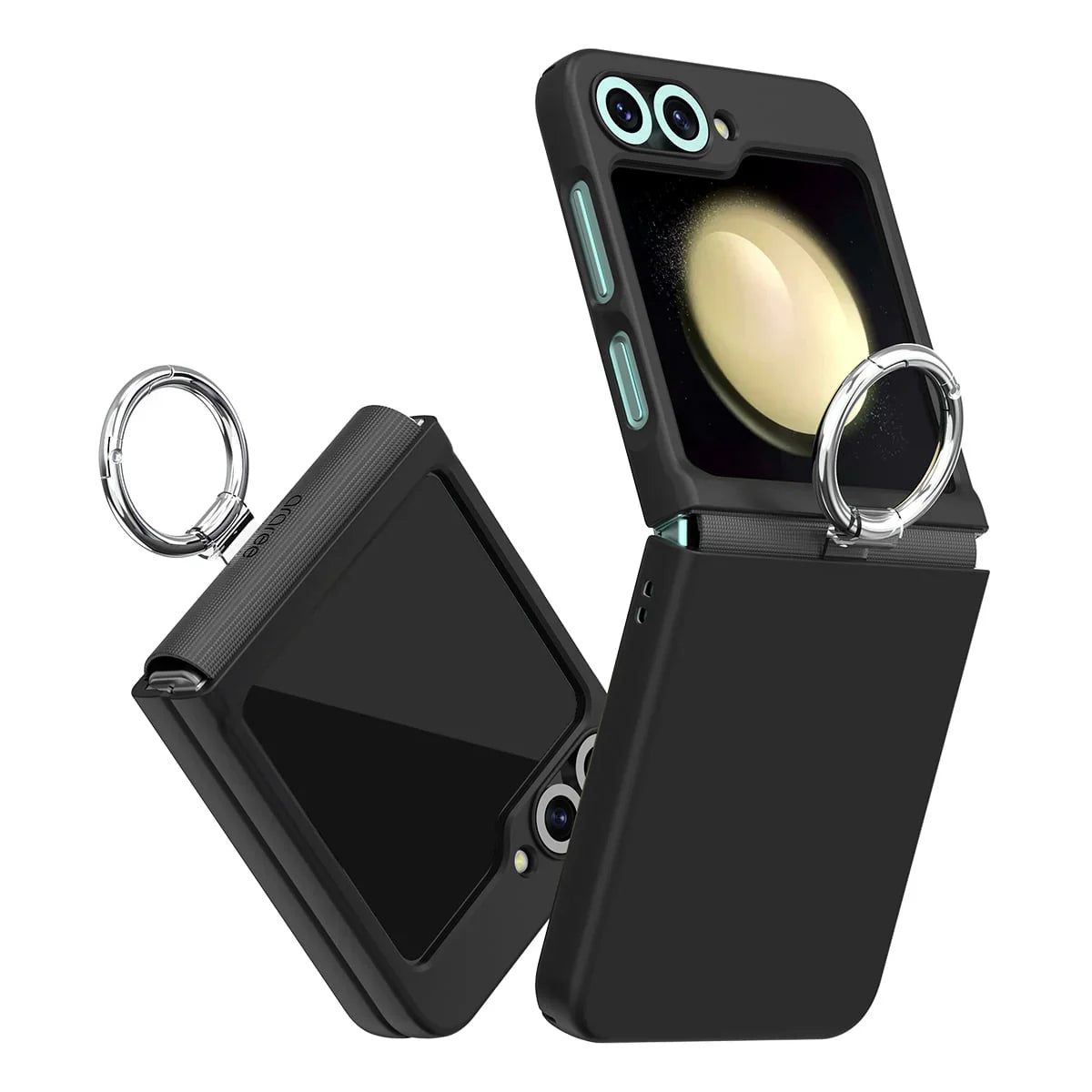 Araree Samsung Z Flip 6 Aero Flex With Finger Ring Holder - Black - Tashqila Araree Samsung Z Flip 6 Aero Flex With Finger Ring Holder - Black - Tashqila